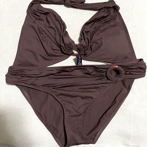 La Blanca brown bikini top & bottom